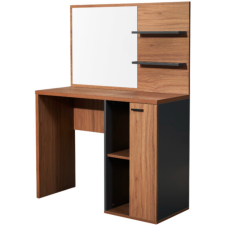 COIFFEUSE DZ36A 1 PORTES 2 ETAGERES 100X39.8X136CM BOIS-NOIR