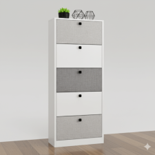 MEUBLE CHAUSSURES 3565 5 TIROIRS RELEVABLES 65X24X170CM TRICOLORE