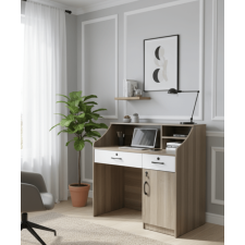 BUREAU Q110 1CAISSON 2 TIROIRS 100X50X75CM BICOLORE