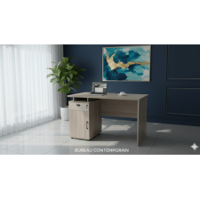 BUREAU 1201 1CAISSON 1 NICHE 120X60X75CM GRIS BEIGE