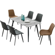TABLE DE SALLE A MANGER C128 -130X70CM BLANC MARBRE