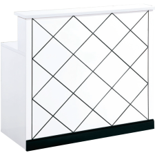 BUREAU COMPTOIR 811 BOIS 1 TIROIR 120X55X105 NOIR/BLANC