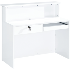 BUREAU COMPTOIR A800 BOIS 180X40X105 NOIR/BLANC