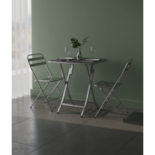 TABLE ALUMINIUM PLIABLE 18334 AVEC 2 CHAISES