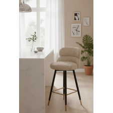 CHAISE BAR REMBOURREE HL01 BLANC CASSE