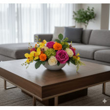 COMPOSITION FLORALE ARTIFICIELLE TH1 MULTICOLORE