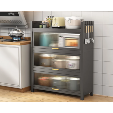 MEUBLE DE RANGEMENT 3 PORTES YH-05 EN METAL NOIR