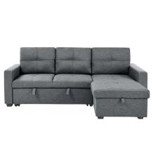 CANAPE CONVERTIBLE REVERSIBLE T-1247G EN TISSU MICROFIBRE GRIS