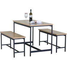 ENSEMBLE DE TABLE A MANGER DK.TC.11117.0004 CHENE ET NOIR