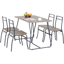 ENSEMBLE TABLE A MANGER DK-TC-13125-0001 CHENE FONCE ET NOIR