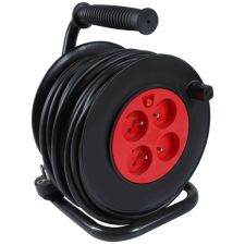 ENROULEUR BRICOLAGE HO5VV-F 4 PRISES DISJONCTEUR INTEGRE NOIR