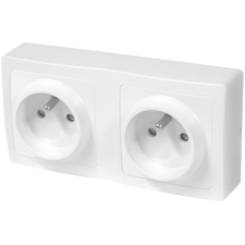 DOUBLE PRISE EN SAILLIE BLOK BLANC