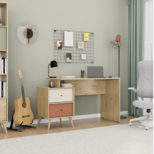BUREAU TCM-920-FX-1 CHENE DE FLORIDE ET MULTICOLORE