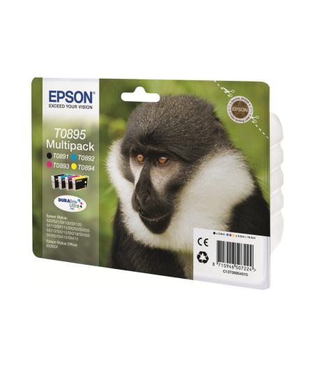 CONSOMMABLES JET D'ENCRE INK/T0895 MONKEY 3.5ML CMY 5.8ML BK SEC