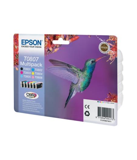 CARTOUCHE D'ENCRE EPSON INK T080 MULTIPACK BLISTER