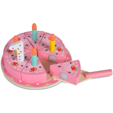 GATEAU D ANNIVERSAIRE BOIS ROSE + 4 BOUGIES
