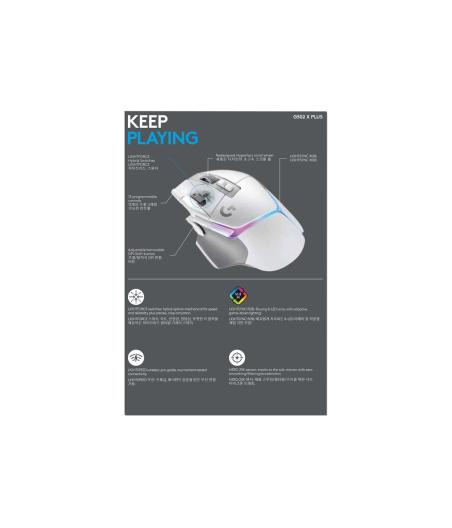 CLAVIER ET SOURIS G502 X PLUS - WHITE/PREMIUM - EER2