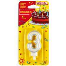 BOUGIE ANNIVERSAIRE KIM PLAY CHIFFRE N3
