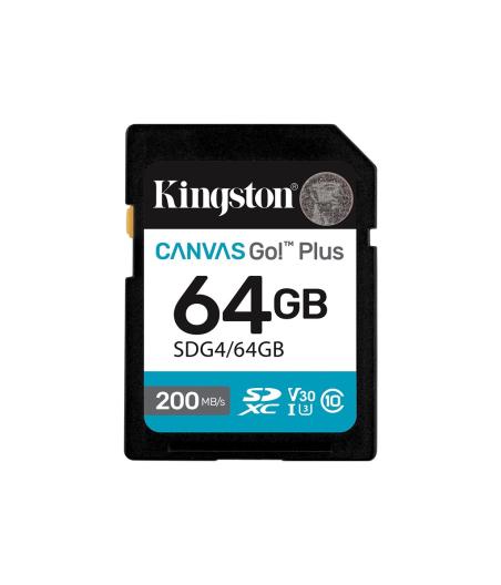 CARTE MEMOIRE KINGSTON CANVAS GO PLUS 64GO SDXC GEN4