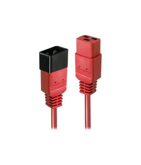 RALLONGE DE CABLE ALIMENTATION LINDY 30123 - 1M - ROUGE