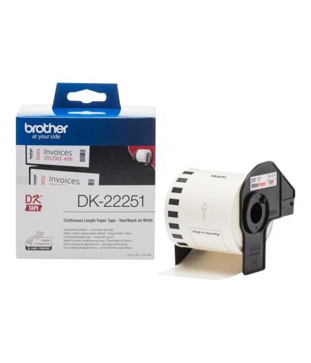 RUBAN PAPIER CONTINU BROTHER DK-22251 ADHESIF