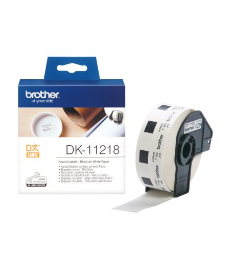 ETIQUETTES BROTHER DK-11218 NOIR SUR BLANC
