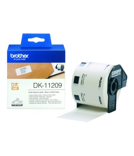 ETIQUETTES BROTHER DK-11209 NOIR SUR BLANC