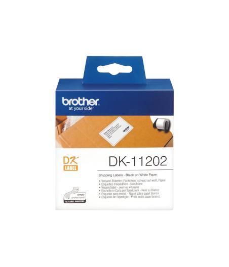 ETIQUETTES D'EXPEDITION BROTHER DK-11202 NOIR SUR BLANC