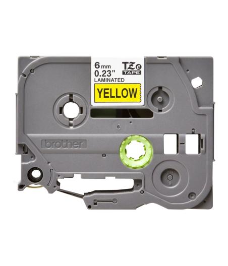 BROTHER RUBAN 6 MM NOIR/JAUNE C