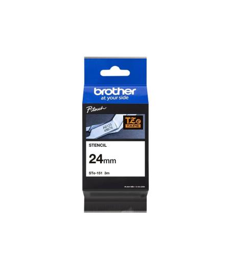 RUBAN POCHOIR BROTHER STE-151 NOIR 24MM