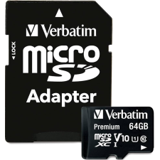 CARTE MEMOIRE FLASH VERBATIM MICRO SDXC 64GO CLASS 10