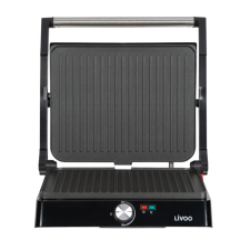 GRILL PANINI ET VIANDE LIVOO DOC223 230°C AJUSTABLE 2000W ACIER INOXYDABLE