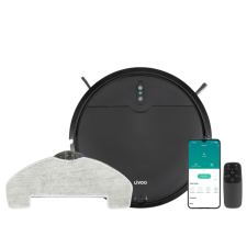 ASPIRATEUR ROBOT LAVEUR LIVOO WASH'UP DOH145 CONNECTE 15W NOIR