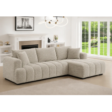 CANAPE D'ANGLE NC25003BROWNRIGHT TISSU MICROFIBRE MARRON CLAIR
