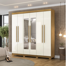 ARMOIRE ELEGANCE 10037NATURE CHAMPANHE 6 PORTES