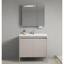 MEUBLE SALLE DE BAIN SIMPLE VASQUE TEJEN AVEC MIROIR LED BEIGE