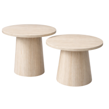 TABLE BASSE GIGOGNE AA-A9 TRAVERTIN EFFET PIERRE CLAIRE