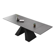 TABLE EXTENSIBLE 1901GREY160 CERAMIQUE GRIS ANTHRACITE