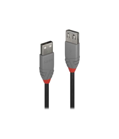 CABLE LINDY RALLONGE USB 2.0 TYPE A ANTHRA
