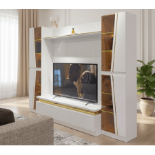 LIVING MODERNE 9906 BLANC BRILLANT ET DORE