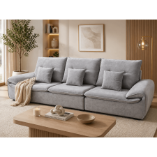 CANAPE 2615 6 PLACES EN TISSU GRIS CLAIR