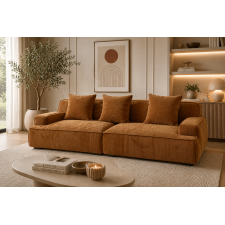 CANAPE M836 5 PLACES EN TISSU MARRON