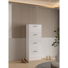 MEUBLE A CHAUSSURES 4SC-A 4 PORTES ABATTANTS BLANC