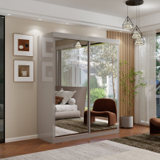 ARMOIRE COULISSANTE SG180 2 PORTES GRIS