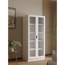 VITRINE 2GD80 2 PORTES BLANC