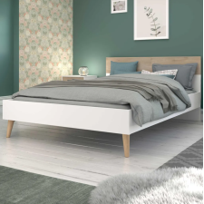 LIT AALBORG 160X200CM + SOMMIER BLANC ET OAK