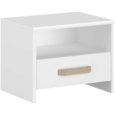TABLE DE CHEVET DREAM 1NICHE ET 1 TIROIR BLANC ET CHENE