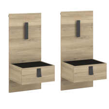 LOT DE 2 TABLES DE CHEVETS KIERAN CHENE ET NOIR