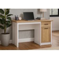 BUREAU BIANCA MH 6105 1 PORTE ET 1 TIROIR BLANC/CHENE