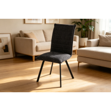 LOT DE 6 CHAISES MDC4660A EN TISSU GRIS FONCE